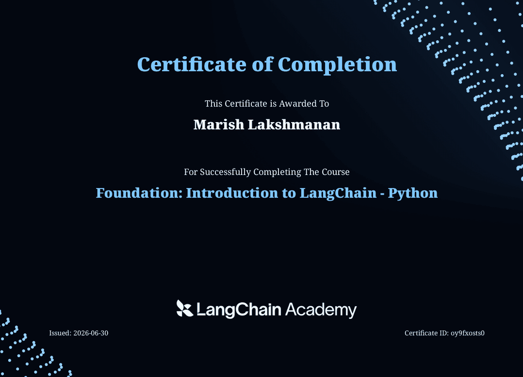 Foundation: Introduction to LangChain (Python)